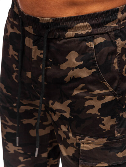 Pantaloni scurți cargo de camuflaj kaki Bolf A-297