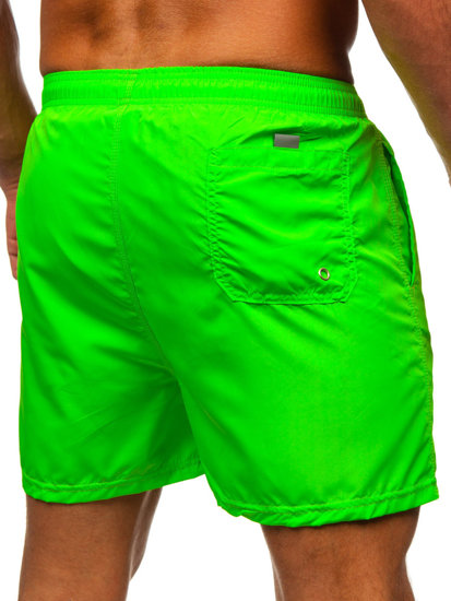 Pantaloni scurți de baie verde-neon Bolf XL019