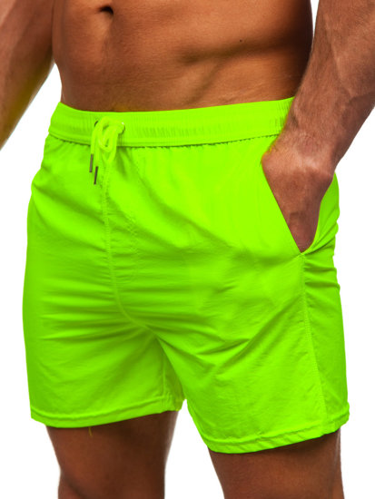 Pantaloni scurți de înot galben-neon pentru bărbați Bolf XL018