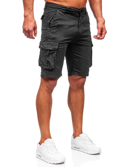 Pantaloni scurți de training cargo negri Bolf XX160086