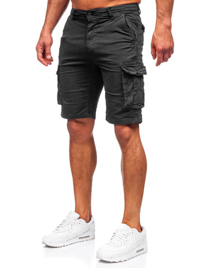 Pantaloni scurți de training cargo negri Bolf XX160086