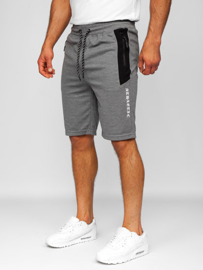 Pantaloni scurți de training gri-negru Bolf Q3874