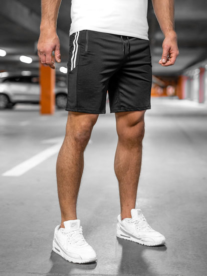 Pantaloni scurți de training negri Bolf 68006