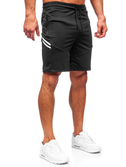 Pantaloni scurți de training negri Bolf 68041