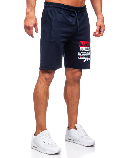 Pantaloni scurți de trening bleumarin Bolf GS2524