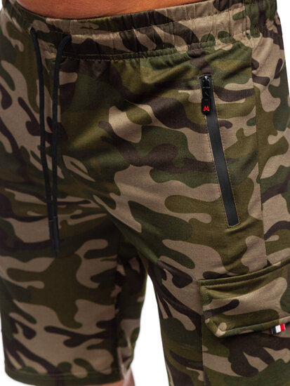 Pantaloni scurti de trening cargo army verde Bolf JX875