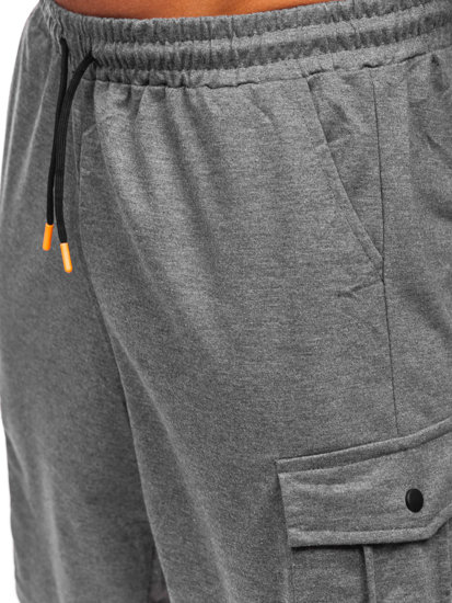 Pantaloni scurți de trening cargo grafit Bolf 8K218