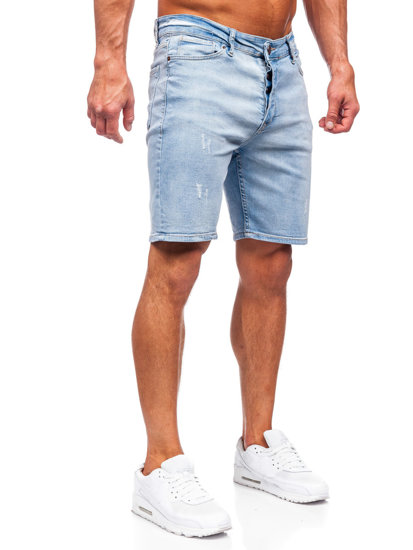 Pantaloni scurți din denim albastru Bolf 0470