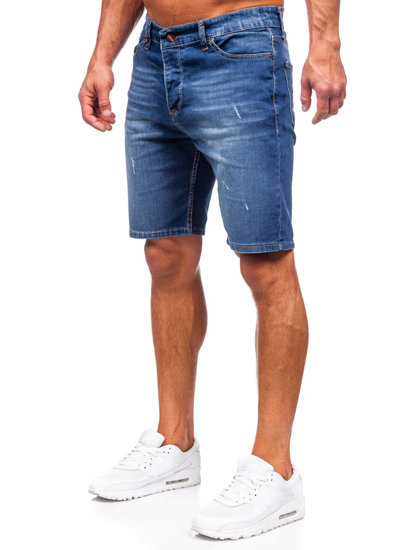 Pantaloni scurți din denim bleumarin Bolf 0423