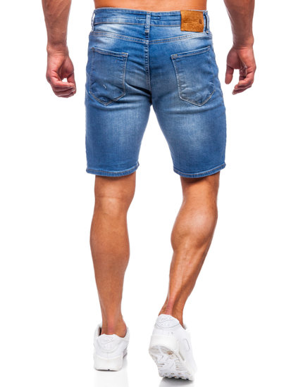 Pantaloni scurți din denim bleumarin Bolf 0458