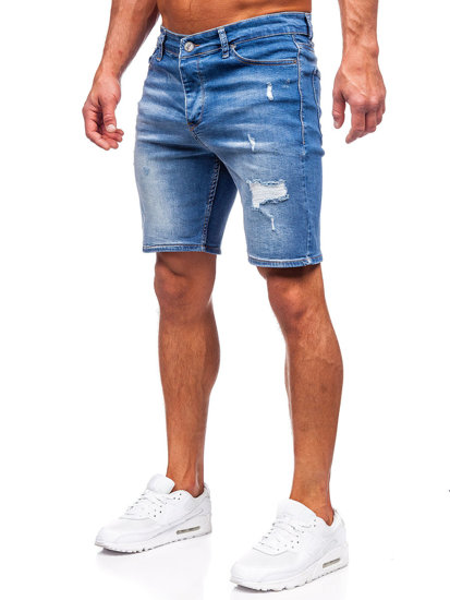 Pantaloni scurți din denim bleumarin Bolf 0458