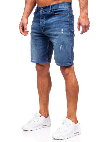 Pantaloni scurți din denim bleumarin Bolf 5819