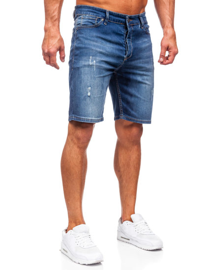 Pantaloni scurți din denim bleumarin Bolf 5819