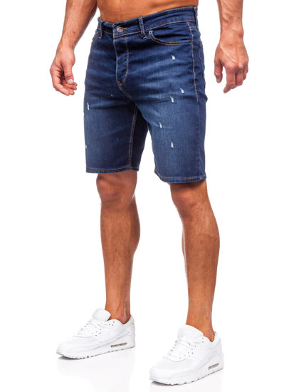 Pantaloni scurți din denim bleumarin Bolf 5820