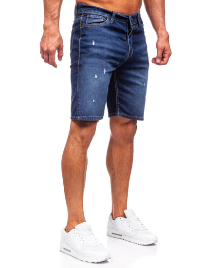 Pantaloni scurți din denim bleumarin Bolf 5820