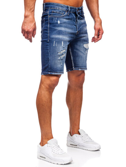 Pantaloni scurți din denim bleumarin pentru bărbați Bolf 0368