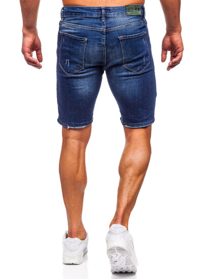 Pantaloni scurți din denim bleumarin pentru bărbați Bolf 0368