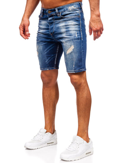 Pantaloni scurți din denim bleumarin pentru bărbați Bolf 0582