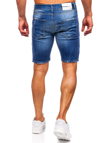 Pantaloni scurți din denim bleumarin pentru bărbați Bolf 0588