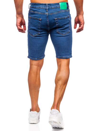 Pantaloni scurți din denim bleumarin pentru bărbați Bolf 0790