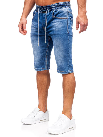 Pantaloni scurți din denim bleumarin pentru bărbați Bolf KR1505