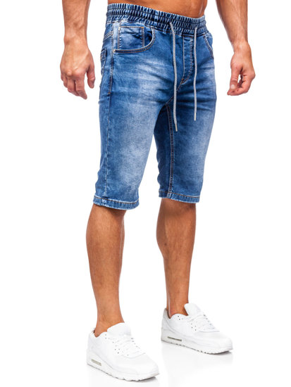 Pantaloni scurți din denim bleumarin pentru bărbați Bolf KR1505