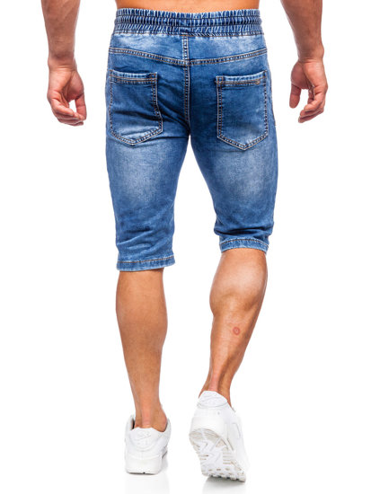 Pantaloni scurți din denim bleumarin pentru bărbați Bolf KR1505