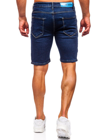 Pantaloni scurți din denim pentru bărbați bleumarin Bolf 0766