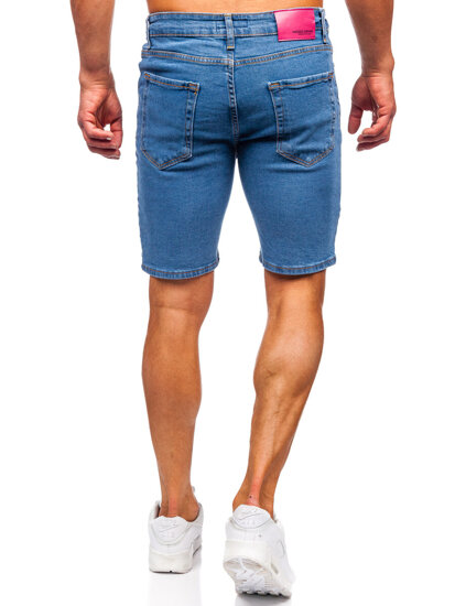 Pantaloni scurți din denim pentru bărbați bleumarin Bolf 0792