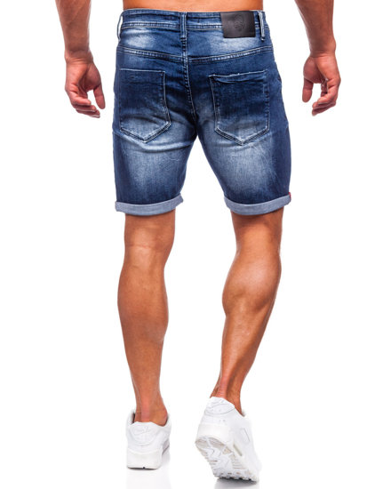 Pantaloni scurți din denim pentru bărbați bleumarin Bolf MP0260BS