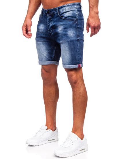 Pantaloni scurți din denim pentru bărbați bleumarin Bolf MP0260BS