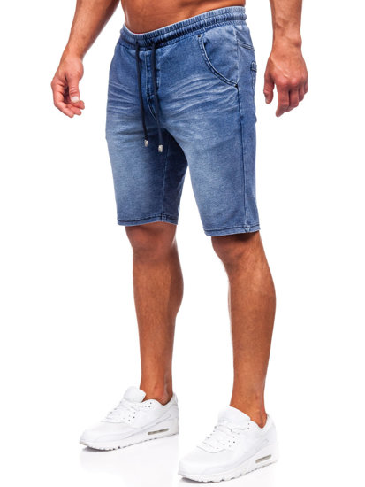 Pantaloni scurți din țesătură pentru bărbați bleumarin Bolf MP0267BS