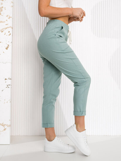 Pantaloni verde-menta dame Bolf W7832