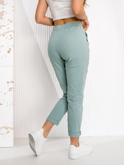 Pantaloni verde-menta dame Bolf W7832