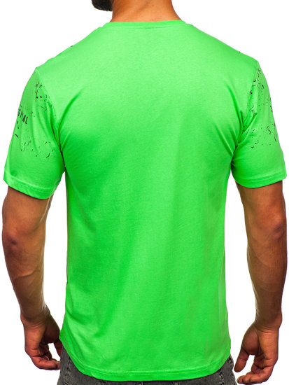 T-shirt pentru bărbați cu imprimeu verde Bolf 14204