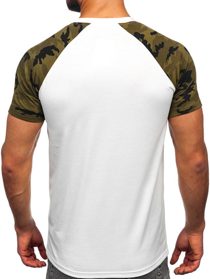 Tricou alb-army Bolf 8T82