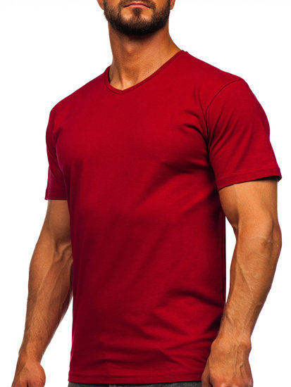 Tricou cu decolteu bordo Bolf 192131