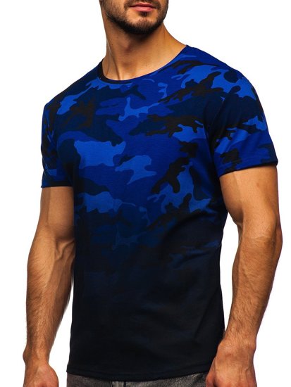 Tricou cu imprimeu bleumarin army Bolf S808