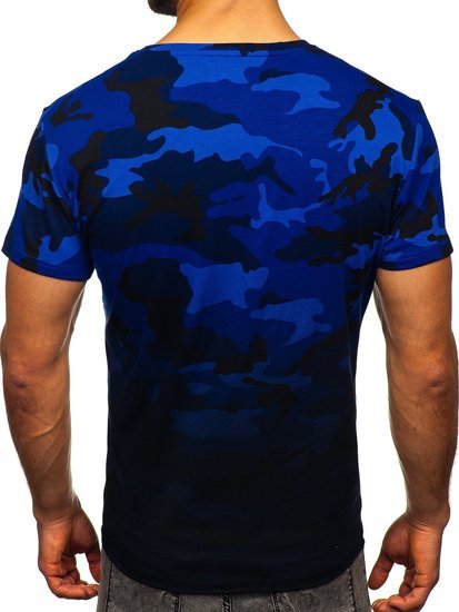 Tricou cu imprimeu bleumarin army Bolf S808