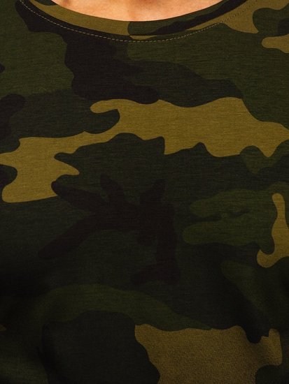 Tricou cu imprimeu kaki army Bolf S808