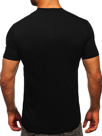 Tricou cu imprimeu negru Bolf Y70019