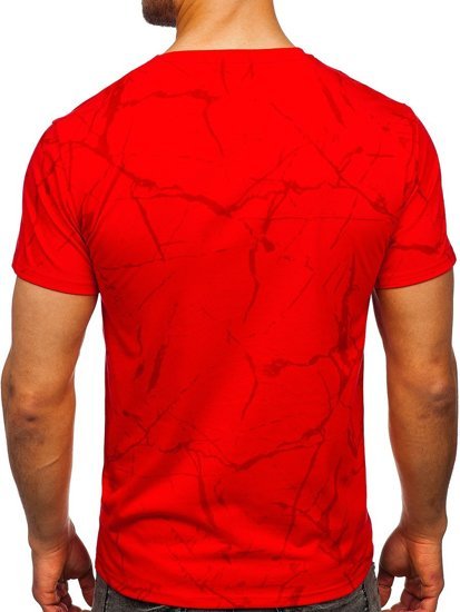 Tricou cu imprimeu rosu Bolf Y70026