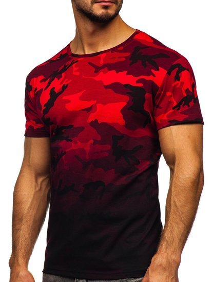 Tricou cu imprimeu roșu army Bolf S808