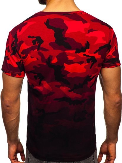 Tricou cu imprimeu roșu army Bolf S808