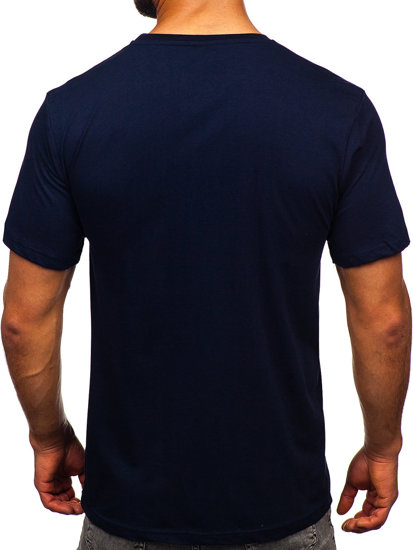 Tricou din bumbac bleumarin Bolf 14748