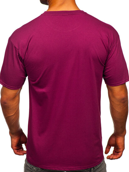 Tricou din bumbac bordo Bolf B459