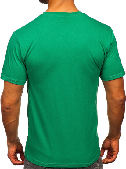 Tricou din bumbac cu imprimeu verde Bolf 143000