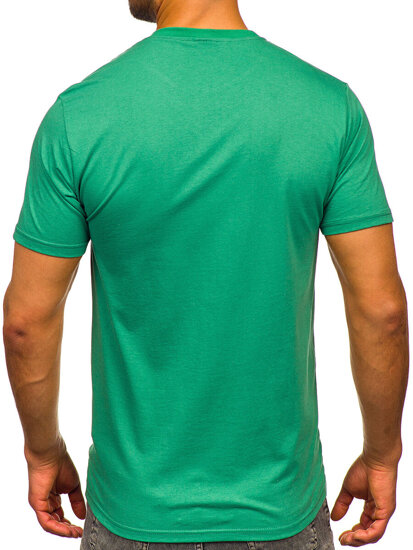 Tricou din bumbac cu imprimeu verde Bolf 5052