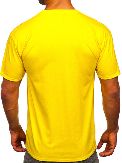 Tricou din bumbac galben-neon Bolf B459