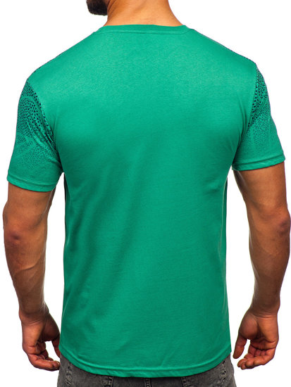 Tricou din bumbac verde Bolf 14710